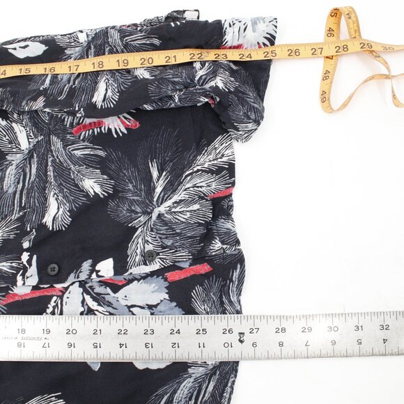 All saints shirt men's small Monteverde floral printed poplin viscose casual fun - Picture 11 of 14